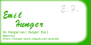 emil hunger business card